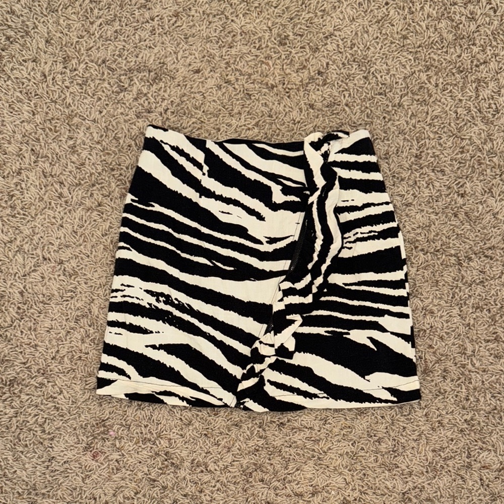 Free People Zebra Print Mini Skirt